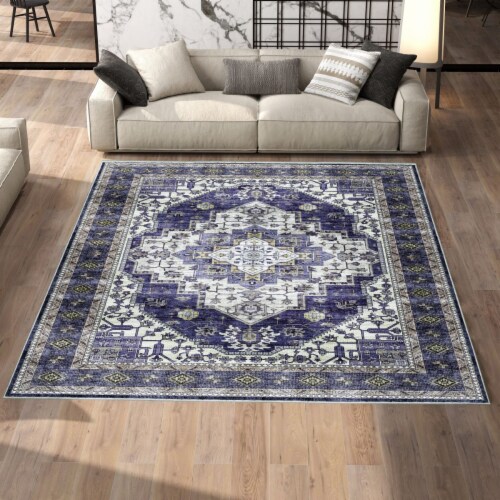 Chevni Area Rugs 9X12 Ft Vintage Large Carpet Non Slip Washable 
