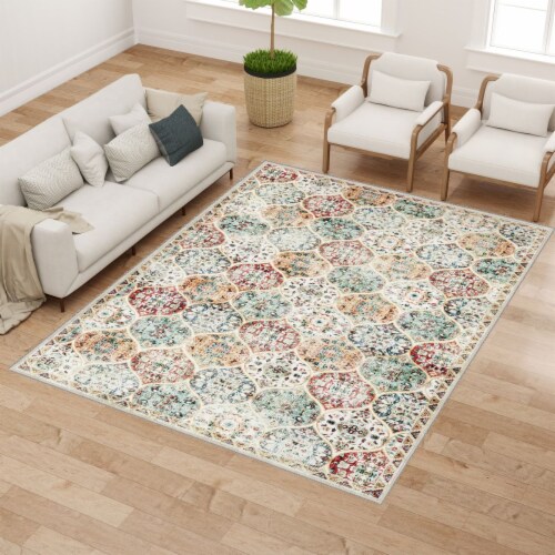 Chevni Area Rugs 8X10 Ft Modern Large Carpet Non Slip Washable Rug 