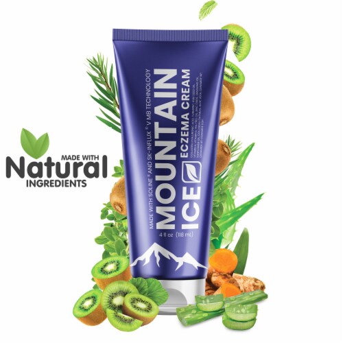 Mountain Ice Eczema And Psoriasis Relief Cream Made With Natural Ingredients Perspective: front