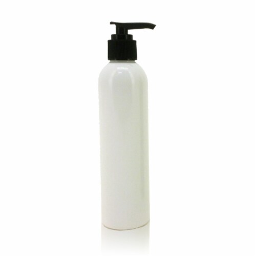 8oz Bullet Round Oil/Lotion/Liquid Bottle with Saddle Pump Perspective: front