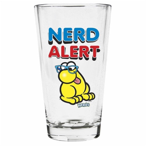 Imaginarium Goods GLS-NES-ALERT Nerd Pint Glass, Nerd Alert Perspective: front