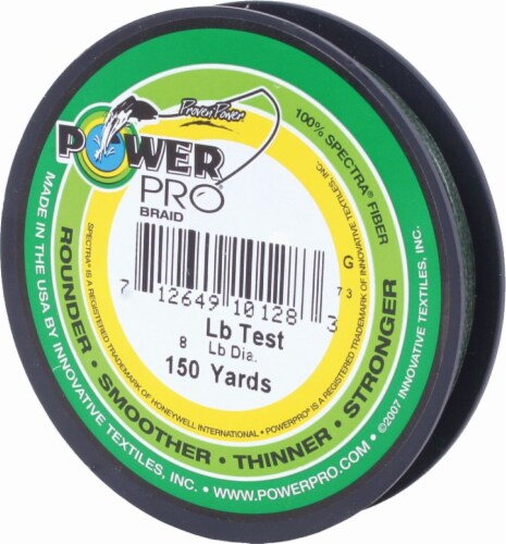 Power Pro Braid 20 LB 150 Yard Green Perspective: front