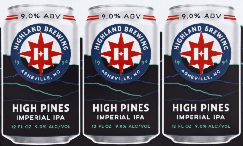 Highland Brewing Company High Pines Imperial IPA Perspective: front