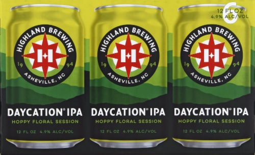 Highland Brewing Company Daycation® IPA Beer Perspective: front