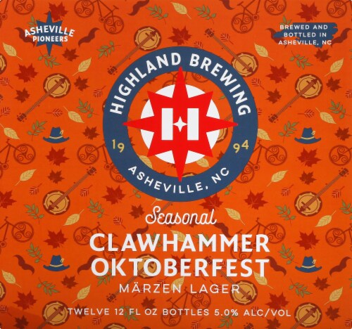 Highland Brewing Company Clawhammer Oktoberfest Lager Perspective: front