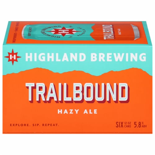 Highland Brewing Company Trailbound™ Hazy Juice Ale 6 Pack / 12 fl oz Cans Perspective: front