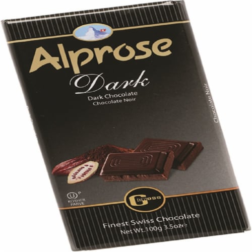 Alprose Kosher Dark Chocolate Bar Perspective: front