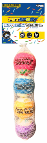 PetSport Happy Birthday Tuff Ball Jr. Perspective: front