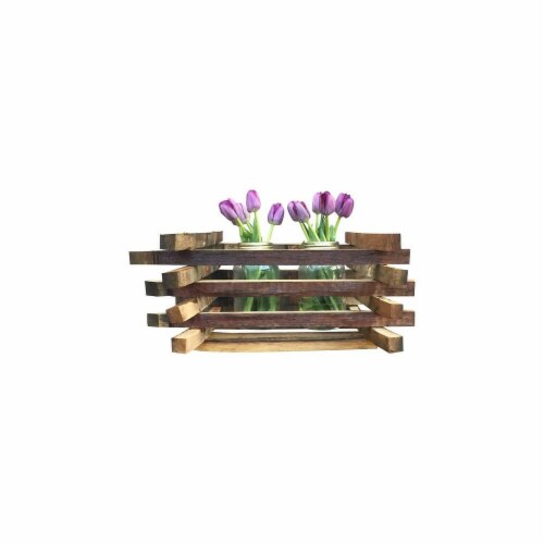 DonovanMaker wbmount-large Wine Barrel Wall Mounted Planter  Large Perspective: front