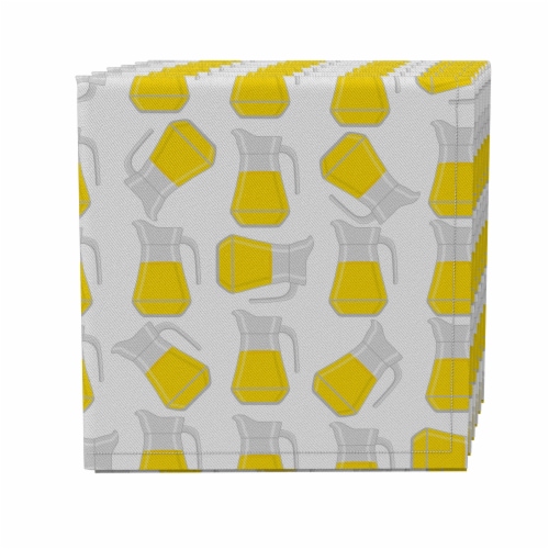 Napkin Set of 4, 100% Cotton, 20x20 , Lemonade Pitchers Perspective: front