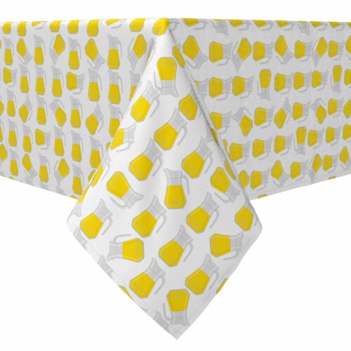 Square Tablecloth, 100% Cotton, 60x60 , Lemonade Pitchers Perspective: front