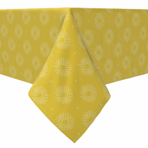 Rectangular Tablecloth, 100% Cotton, 60x84 , Modern Sunrise Perspective: front