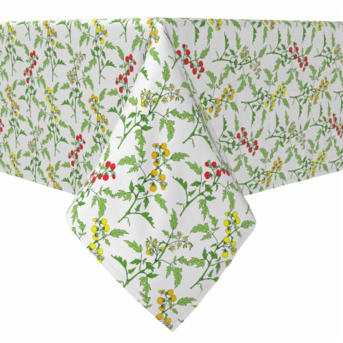 Rectangular Tablecloth, 100% Cotton, 60x84 , Vines of Tomatoes Perspective: front