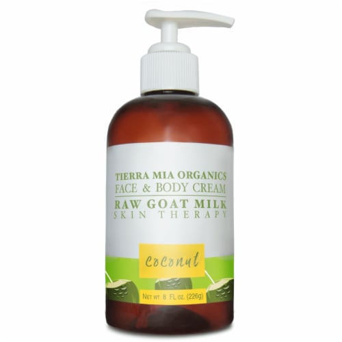Tierra Mia Organics Face & Body Cream Raw Goat Milk Skin Therapy - Coconut 8 fl oz Cream Perspective: front