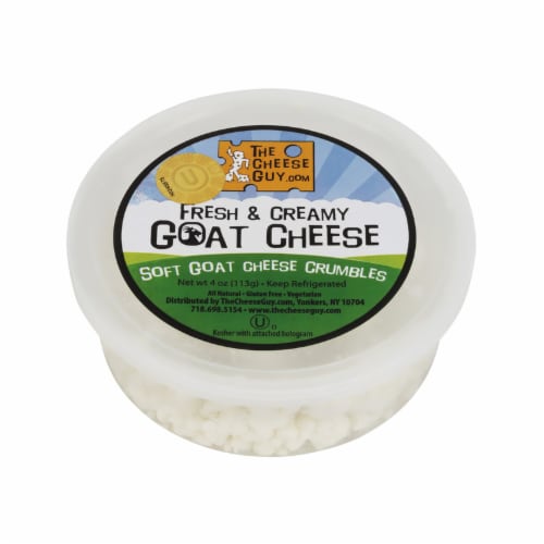 The Cheese Guy Fresh & Creamy Goat Cheese Soft Goat Cheese Crumbles Perspective: front