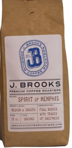 J. Brooks Spirit of Memphis Medium Roast Ground Coffee Perspective: front