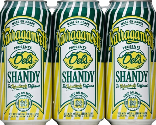 Narragansett Del's Shandy Beer Perspective: front