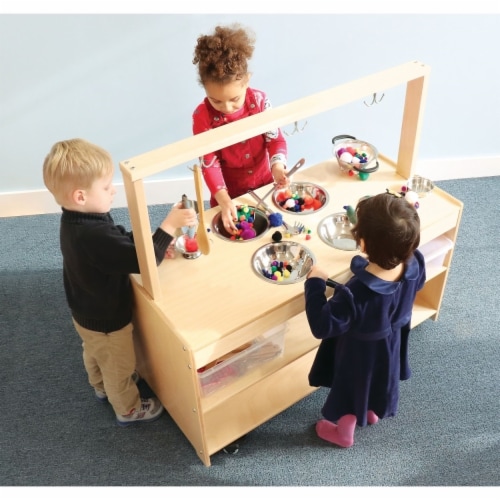 Whitney Brothers  Sensory Play Kitchen&#44; Natural UV Perspective: front