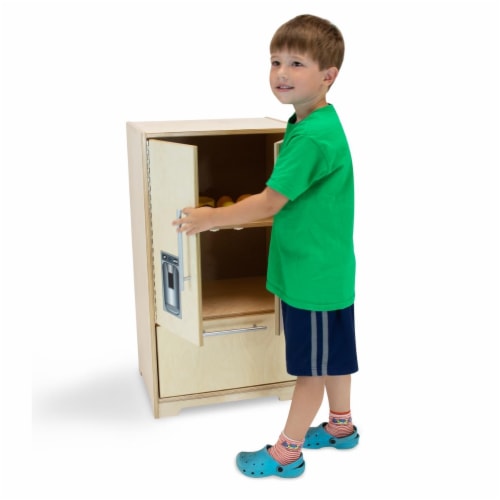 Whitney Brothers WB6440N Natural Doors Contemporary Refrigerator, Natural UV Perspective: front