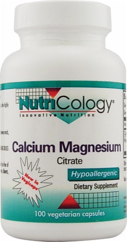 Nutricology Calcium Magnesium Citrate Perspective: front