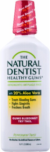 Natural Dentist Healthy Gums Peppermint Twist Antigingivitis Rinse Perspective: front