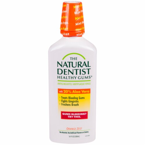 The Natural Dentist Orange Zest Antigingivitis Rinse Perspective: front