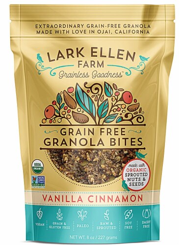 Lark Ellen Farm  Organic Grain Free Granola Bites Gluten Free   Vanilla Cinnamon Perspective: front