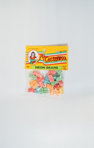 Mi Costenita Neon Bears Gummy Candy Bag Perspective: front