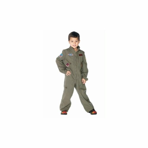 Costumes For All Occasions Top Gun Flight Suit Chld Large Costume Perspective: front