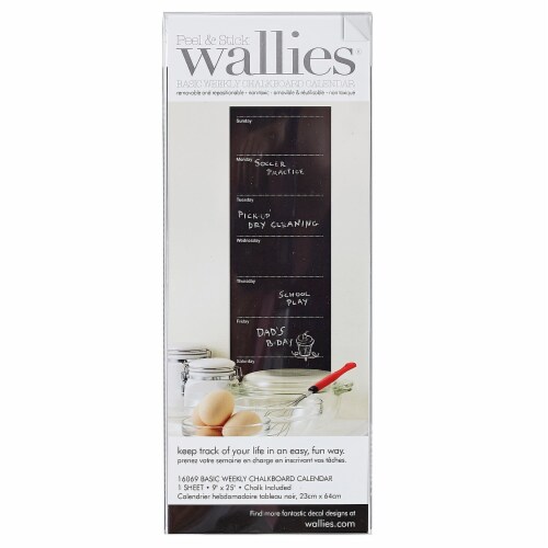 Wallies Basic Weekly Chalk Calendar (WLE16069) Perspective: front