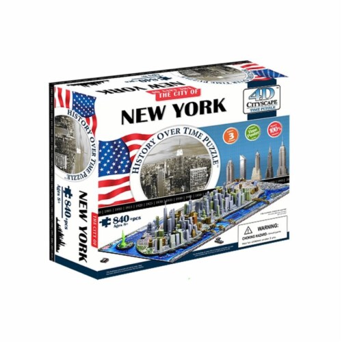 4D Cityscape New York USA Time Puzzle Perspective: front