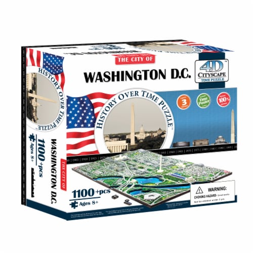 4D Cityscape Washington DC USA Time Puzzle Perspective: front