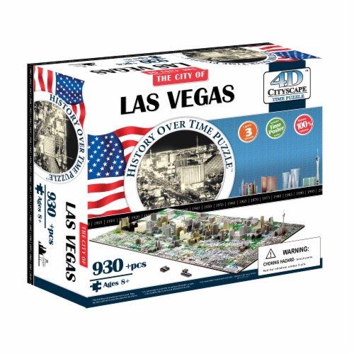 4D Cityscape Las Vegas USA Time Puzzle Perspective: front