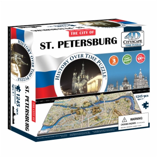 4D Cityscape St Petersburg History Over Time Puzzle Perspective: front
