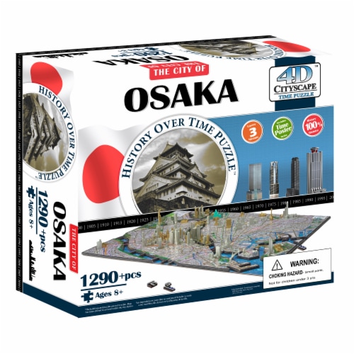 4D Cityscape Osaka Japan Time Puzzle Perspective: front