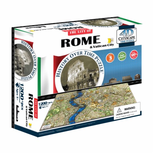 4D Cityscape Rome Italy Time Puzzle Perspective: front