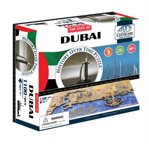 4D Cityscape Dubai UAE Time Puzzle Perspective: front