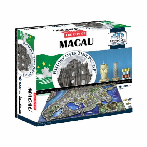 4D Cityscape Macau History Over Time Puzzle Perspective: front