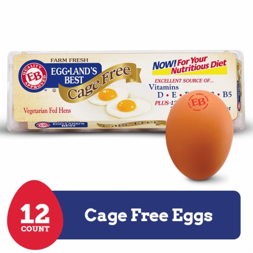 Eggland's Best Cage Free Large Brown Eggs, 12 count Perspective: front