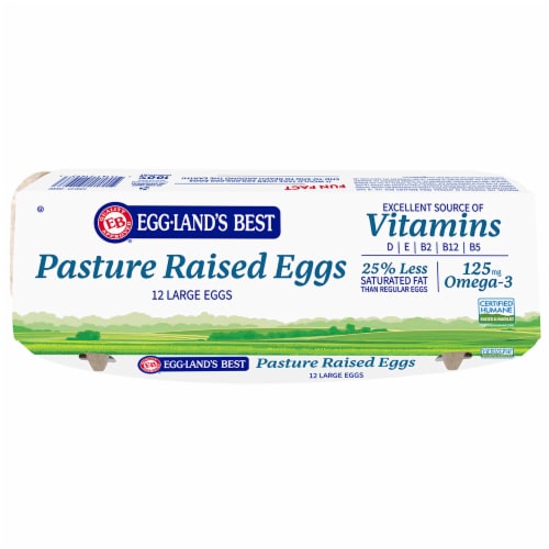 Eggland's Best Pasture Raised Large Brown Eggs Perspective: front