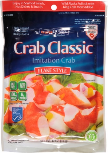 Trans-Ocean® Crab Classic Flake Style Imitation Crab Perspective: front