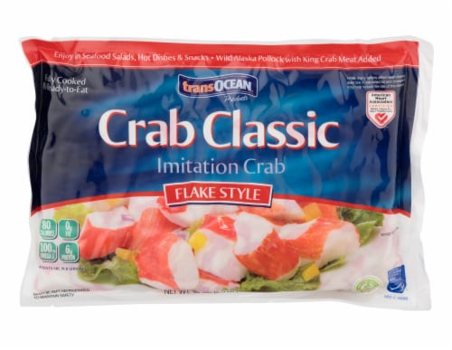 Trans-Ocean® Crab Classic Imitation Crab Flake Style Perspective: front