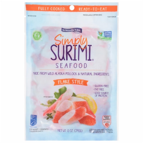 Trans-Ocean® Simply Surimi Flake Style Imitation Crab Perspective: front