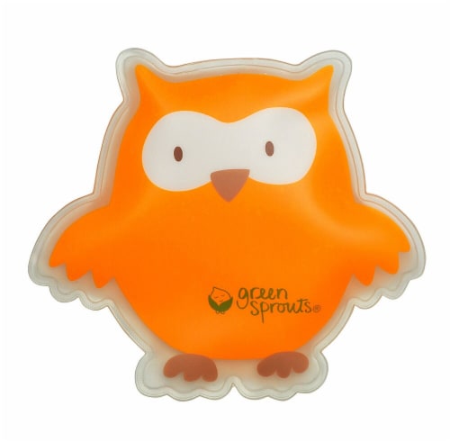 Green Sprouts Owl Cool Calm Press - Orange Perspective: front