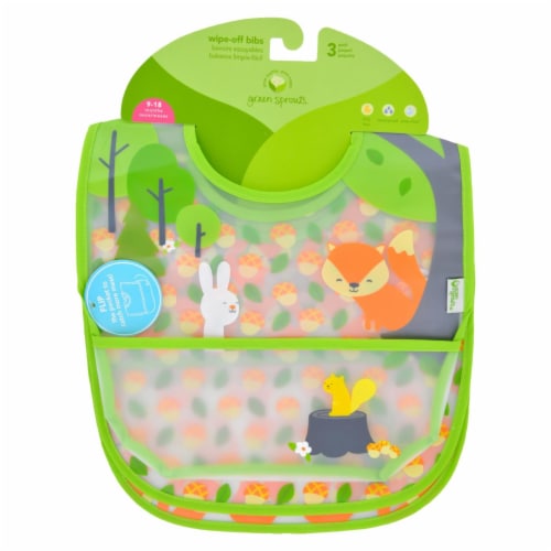 Green Sprouts Waterproof Bibs - Assorted Perspective: front
