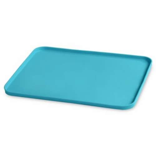 Green Sprouts® Finger Food Platemat - Aqua Perspective: front