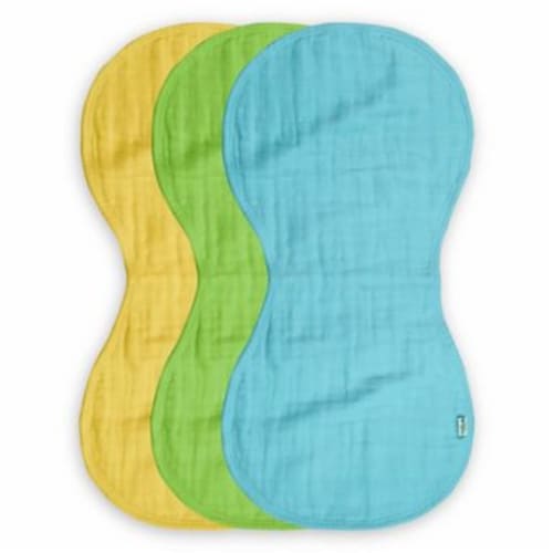 Green Sprouts® Muslin Organic Cotton Burp Cloths - Assorted - 9.5"x24" Perspective: front