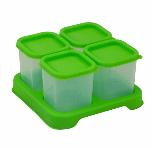 Green Sprouts Fresh Baby Food Unbreakable Cubes Green Perspective: front