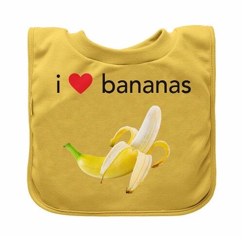 Green Sprouts  Pull-Over Food Bib Yellow Banana 9/18mo Perspective: front