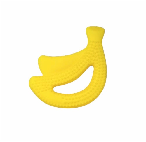 Green Sprouts  Silicone Teether Banana Yellow Perspective: front